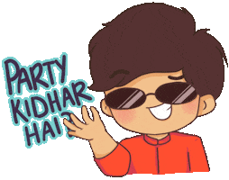 Party Indian Sticker by Chibi Samosa