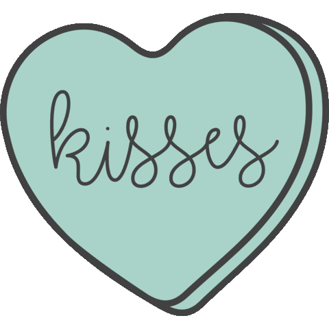 Valentines Day Kiss Sticker by Mikyla Creates