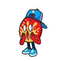 Toikido omg shocked run scared Sticker