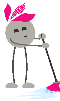 Clean Up Work Sticker by Kopfkino Werbeagentur