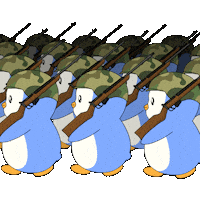 Huddle Up War Sticker by Pudgy Penguins