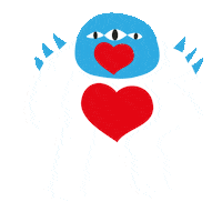 sterossetti heart space monster nasa Sticker