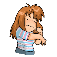 Scared Manga Sticker