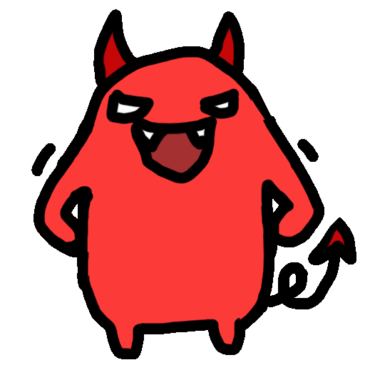 Devil Laughing Sticker