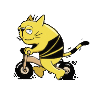 freise cat sport bike katze Sticker