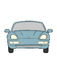 Blue Car Pink Sticker by MaRynn Taylor