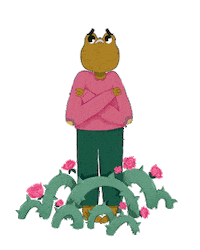 Frog Fear Sticker by Poupoutte