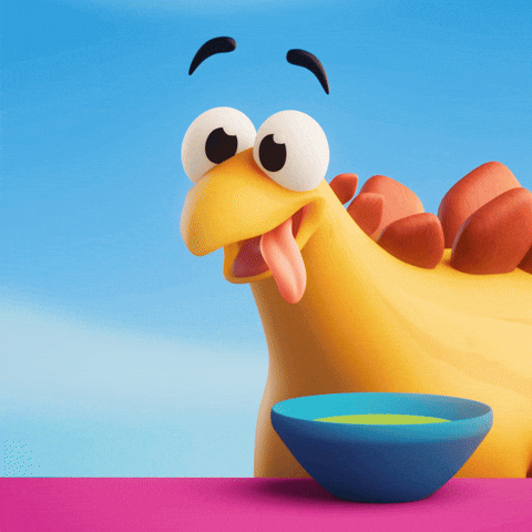 Happy Dinner GIF by Claynosaurz