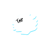 Tap Here Sticker by RainToMe