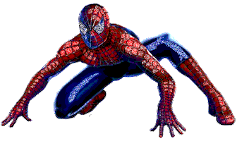 spiderman ready to pounce Sticker