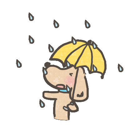dog rain Sticker