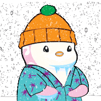 Snow Shaking Sticker by Pudgy Penguins