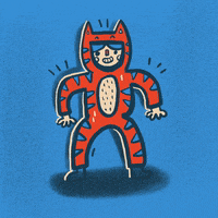 abitan dance art cat cartoon GIF