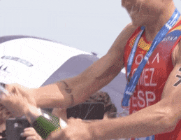 Celebration Champagne GIF by WorldTriathlon
