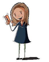 Happy Girl Sticker by Visual Sidekickchick