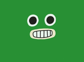 Digital art gif. A green face with egg nog cream smothered over its lips. They quickly wipe it away with their hand and they bring a red mug up to their lips to take a sip. The mug disappears and the cream returns. They're addicted to egg nog!