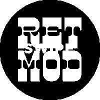 retmod logo vintage swipe details Sticker
