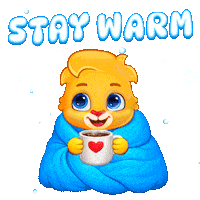 Freezing Coffee Time Sticker by Lucas and Friends by RV AppStudios
