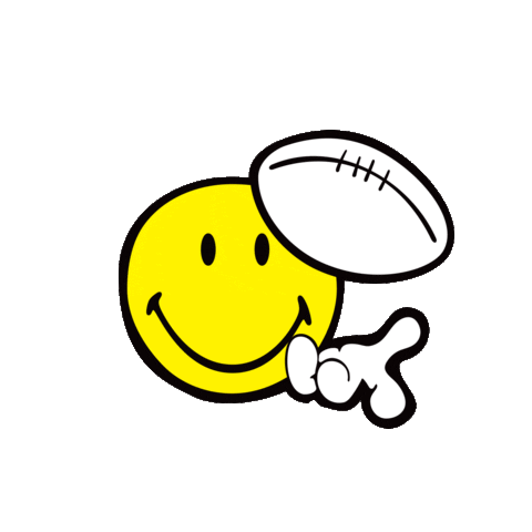 Happy Rugby Team Sticker by Smiley