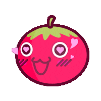 tigerwang love hearts xoxo tomato Sticker