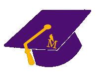 Graduation Purple And Gold Sticker by University of Montevallo
