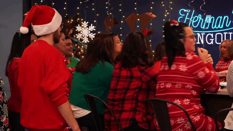 Shocked Christmas Party GIF by Lapointe Insurance Agency