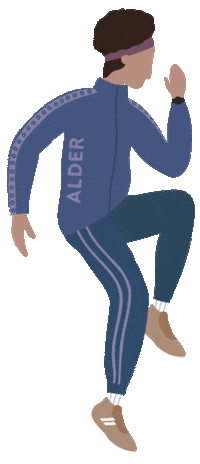 alderjakarta fitness workout run exercise Sticker