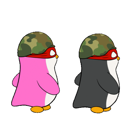 Marching World War 2 Sticker by Pudgy Penguins