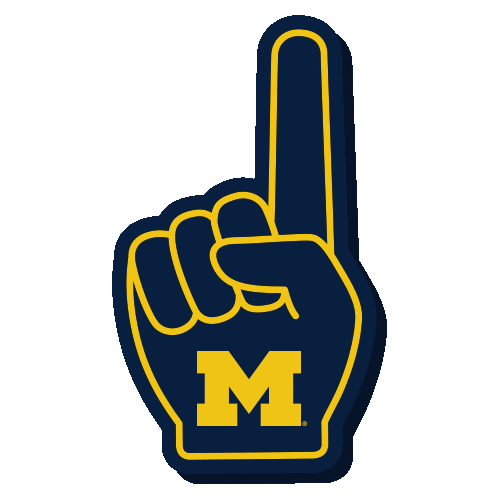 Go Blue Michigan Football Sticker by College Colors Day