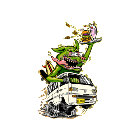 EGDINER delivery burger hamburger diner Sticker