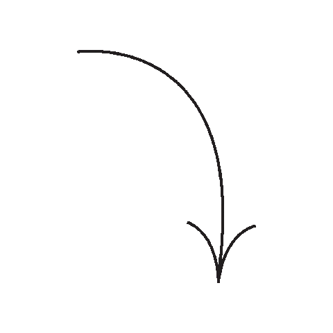 Curved Arrow Sticker by JUDY