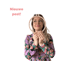 irisborduurt nieuwe post iris borduurt Sticker