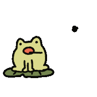 venshibaba food fly frog yom Sticker