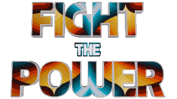 Fight The Power Sticker by OpticalArtInc.