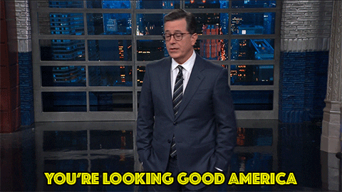 Looking Good Stephen Colbert GIF by The Late Show With Stephen Colbert