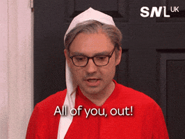 Get Out Snl GIF by Sky