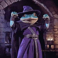 The_Frog_Mage magic strong flex fantasy GIF