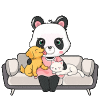 Cat Dog Sticker by PandaPals