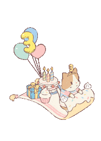 catsandsoup happy cat party celebration Sticker