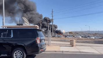 Large Fire Breaks Out Near Phoenix's Sky Harbor International Airport