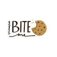 TheArtistryStudio cookie bite me biteme theartistrystudio Sticker