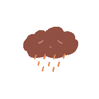 Sad Rain Sticker
