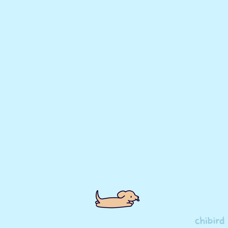 Dachshund Stay Strong GIF by Chibird