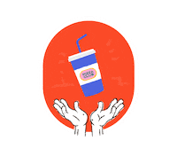 Bebida Mano Sticker