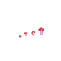 seeyoumay cute yay mushrooms hopping Sticker