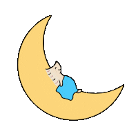 Chipsiland moon good night sleeping sweet dreams Sticker