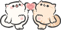 Heart Cats Sticker