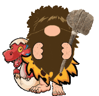 Dinosaur Gnome Sticker