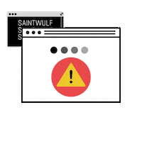 No One Cares Error Sticker by SAINTWULF