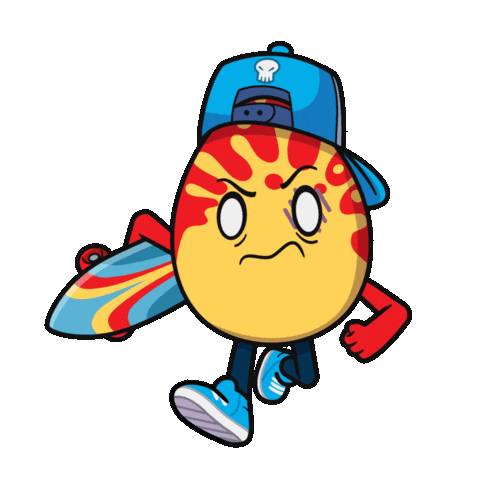 Toikido running run scared skate Sticker